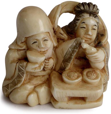 Benten Fukurokuju Netsuke