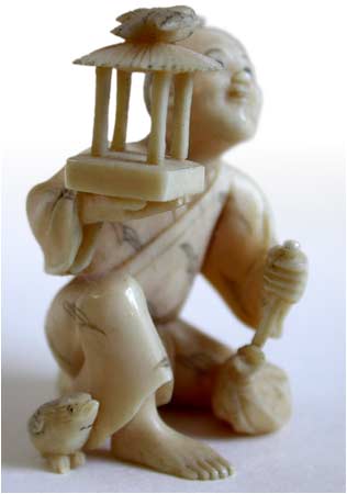 Bird Seller Netsuke rt