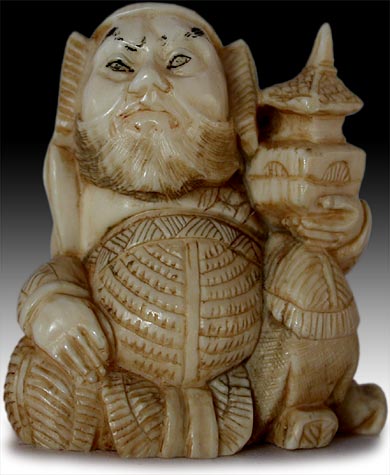 Bishmon Okimono Netsuke