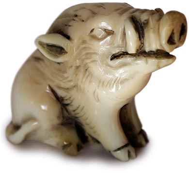 Boar Netsuke