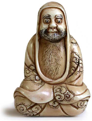 Meditating Daruma Netsuke