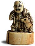 Boy Seal Netsuke