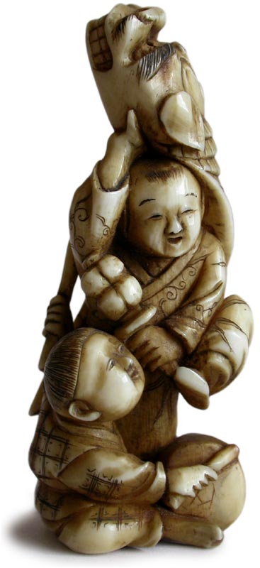 Lion Dance Netsuke