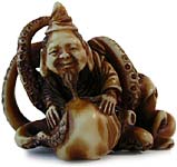 Octopus Fisherman Netsuke