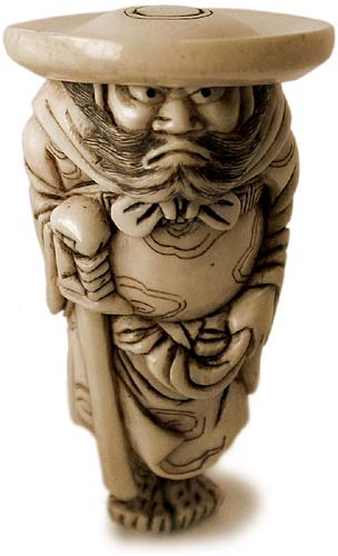 Warrior Chohi Ivory Netsuke