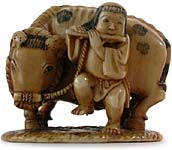 Cowboy Ivory Netsuke