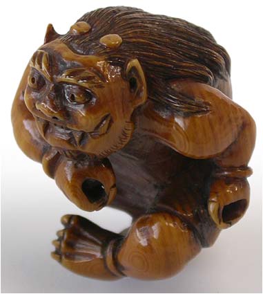 Dancing Oni Netsuke lt