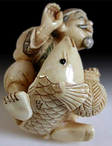 Ebisu Netsuke Signed Yamaguichi