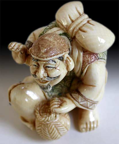 Lucky God Ibisu Netsuke