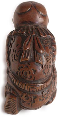 Flying Karako Wood Netsuke back