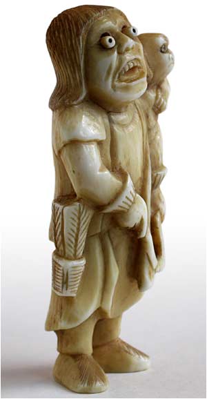 Barbarian Monkey Trick Netsuke