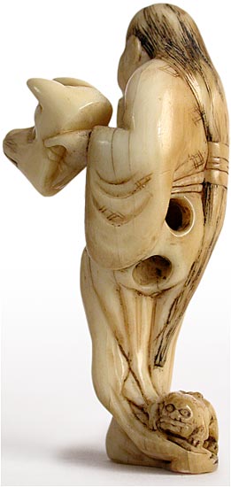 Kitsune Fox Oni Netsuke