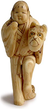 Fox Lady Netsuke