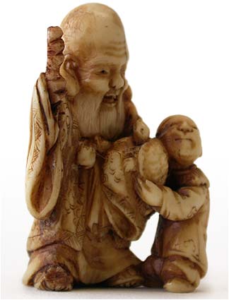 ukurokuju Boy Netsuke rt