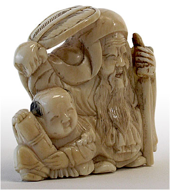 Fukurokuju Karako Netsuke