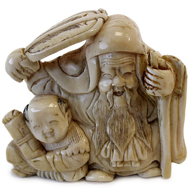 Fukurokuju Karako Netsuke