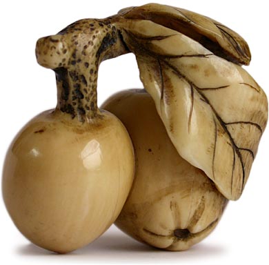 Two Guavas Netsuke