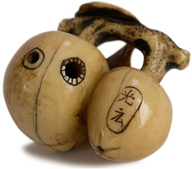 Guavas Netsuke Sig Mitsuhiro