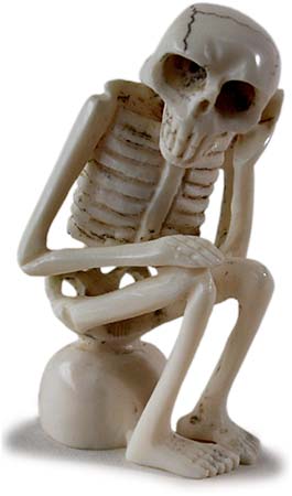 Skeleton Thinker Netsuke
