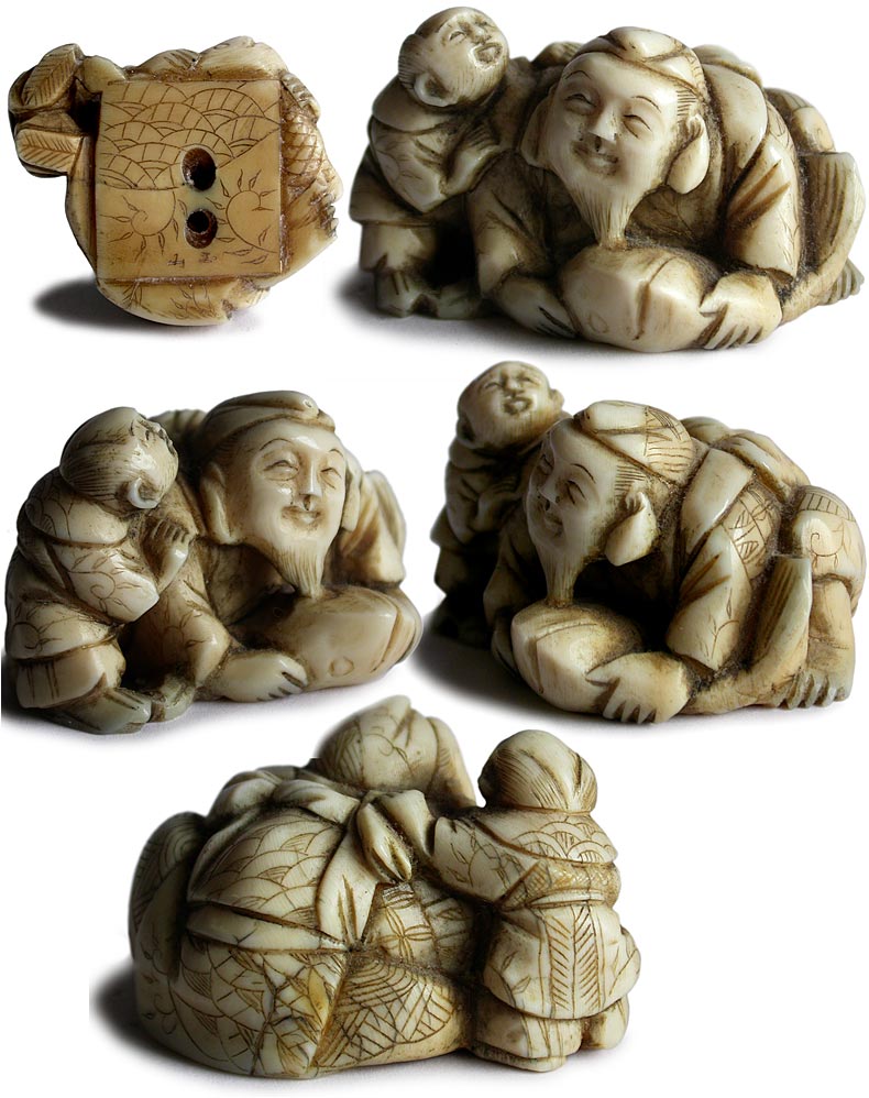 Ebisu and Boy Netsuke