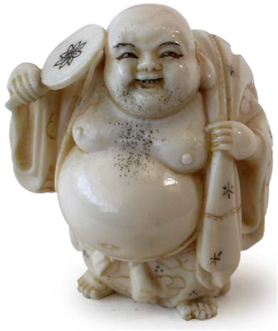 Hotei Netsuke Signed Shofu