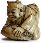 Ebisu Catching Fish Netsuke