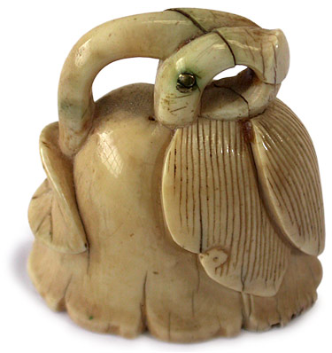 Ivory Lotus Netsuke