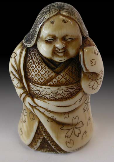 Okame Netsuke 