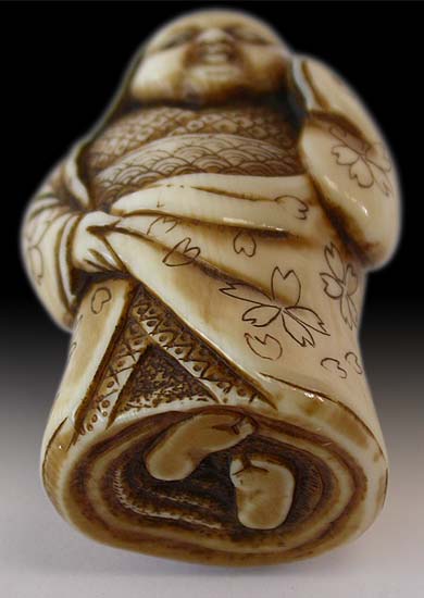 Okame Netsuke bottom