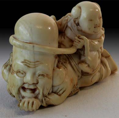 Karako On Fukurokuju Netsuke front