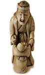 Kid helps Blind Woman Netsuke