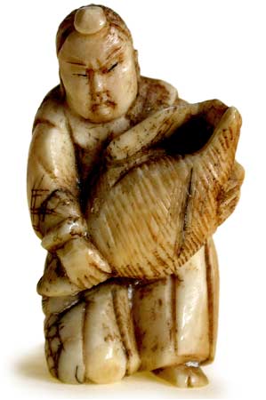 Kintaro Big Conch Netsuke