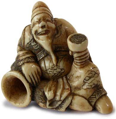 Poet Ri Haku Netsuke