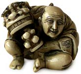 Shishimai Netsuke by Masayama