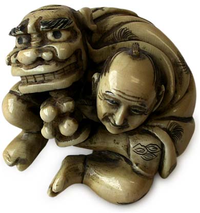 Shishimai Netsuke