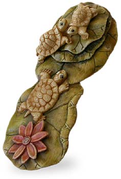 Three Turtles Polychrome Netsuke