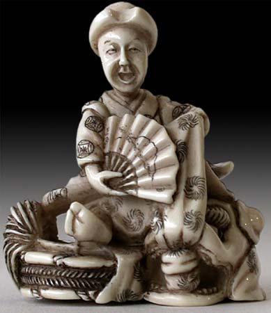 Shishimai Ivory Netsuke