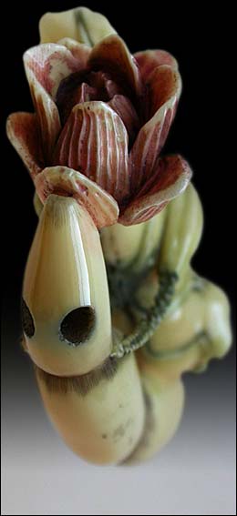 Lotus Born Karako Netsuke back