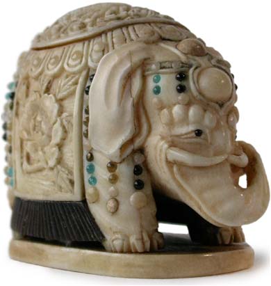 Shibiyama Elephant netsuke