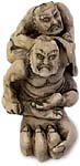 Two Oni Ivory Netsuke