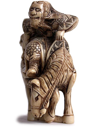 Son Wukong On Horse netsuke