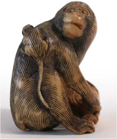 Monkey Rat Catcher Netsuke rt