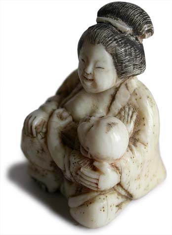 Mother Nourishing Child netsuke