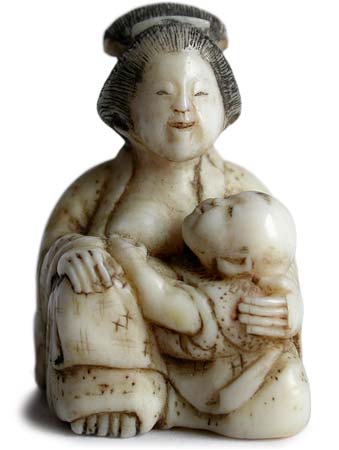 Mother and Child Netsuke 