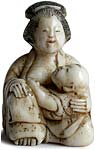 Mother and Child Netsuke