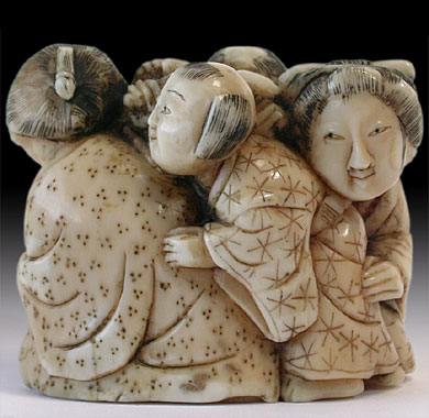 Four Boys Netsuke