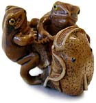 Frogs Namazu Netsuke