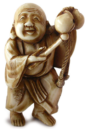 Monk Mokugyo Netsuke