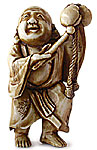 Monk Mokugyo Netsuke