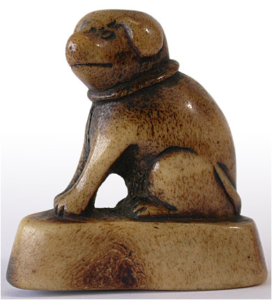 Pooch Antler Netsuke